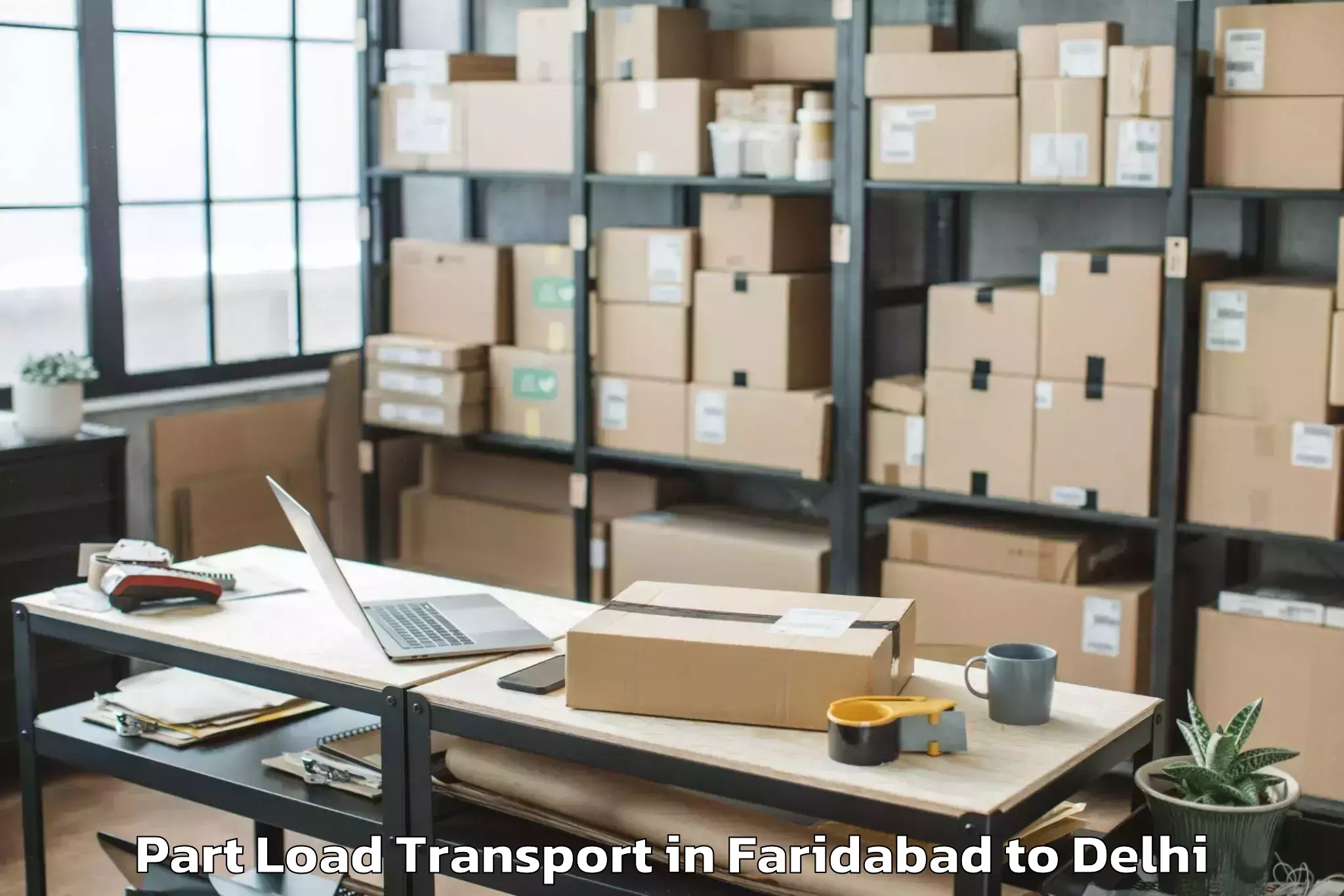 Book Your Faridabad to V3s East Centre Mall Part Load Transport Today